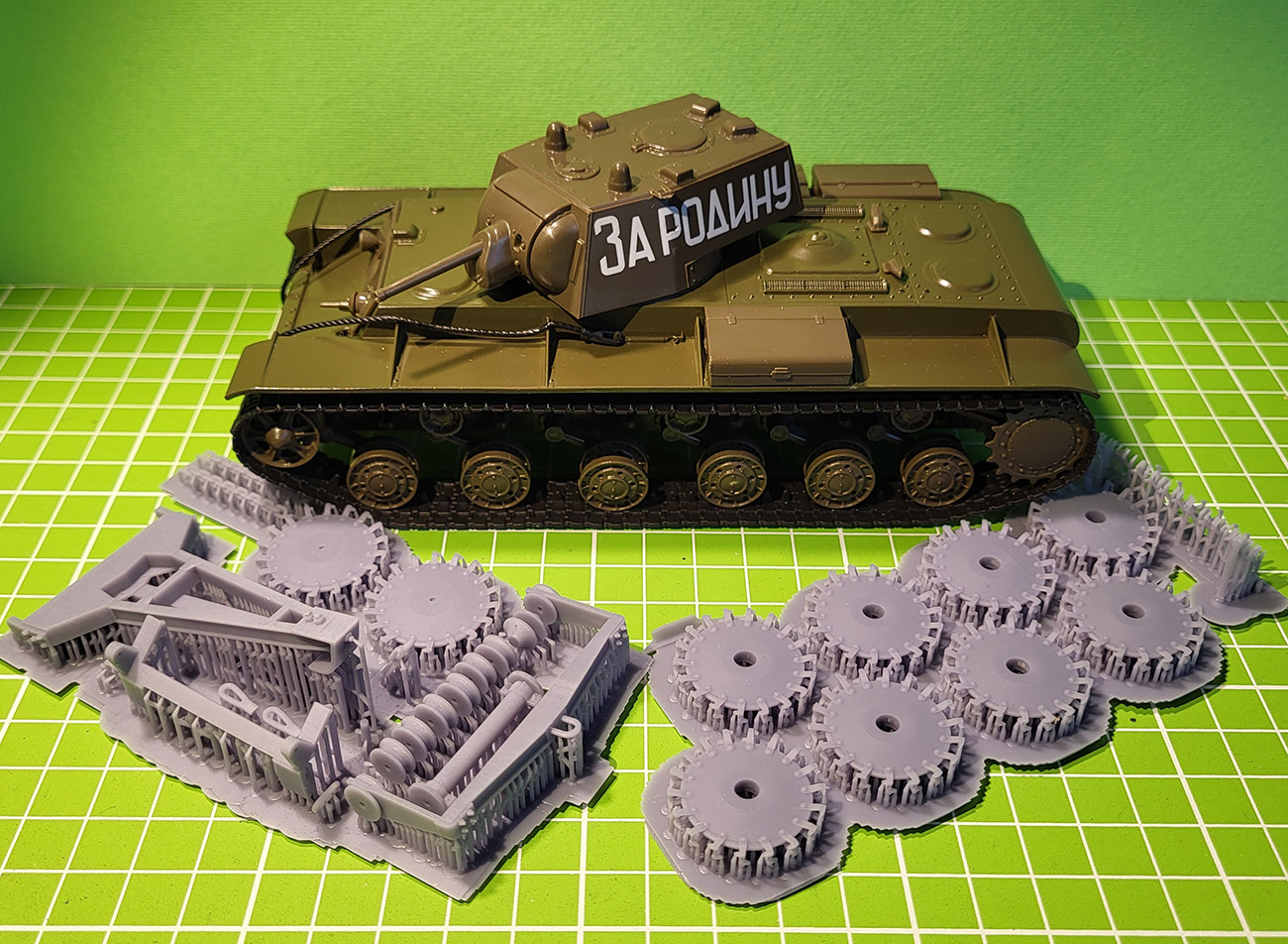 1:43 Набор для конверсии Минный трал ПТ-3  на танк КВ-1 - АМ430245