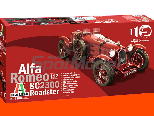 1:12 Сборная модель Alfa Romeo 8C/2300 Roadster - 4708