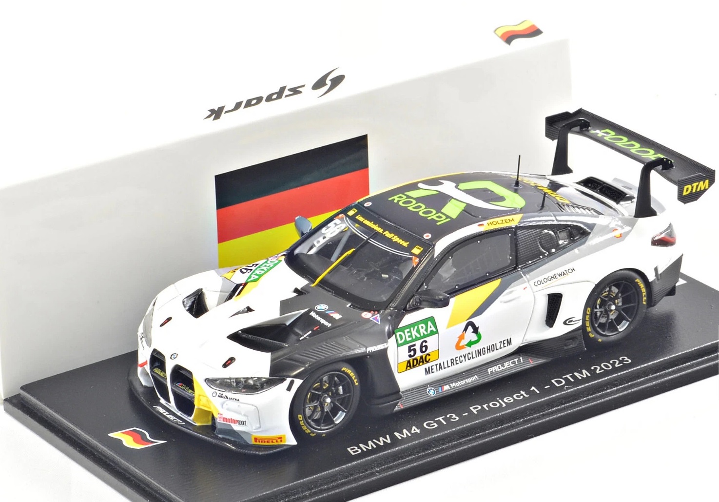 1:43 BMW 4-series M4 Gt3 №56 Project Dtm (2023) Sandro Holzem, White Black - SG986