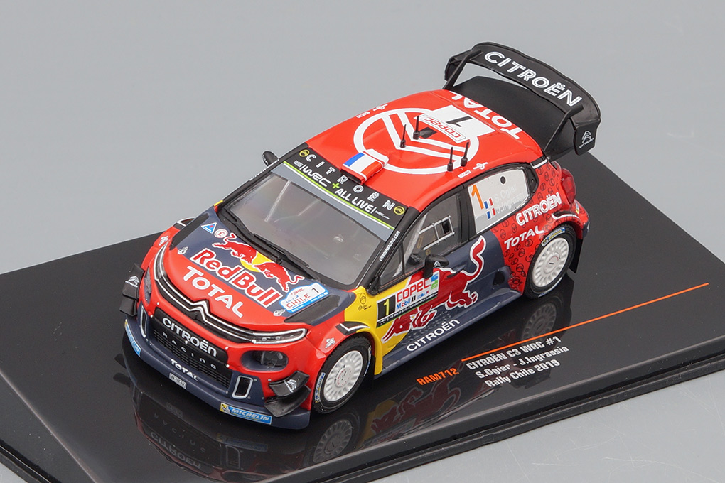 1:43 CITROEN C3 WRC #1 'Red Bull' Ogier/Ingrassia 2 место Rally Chile 2019 - RAM712