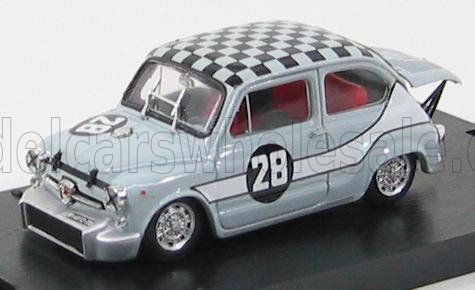 1:43 FIAT 600 ABARTH 1000 BERLINA N 28 SCUDERIA ABARTH 2nd ZANDVOORT TROPHY (1969), GREY - R418