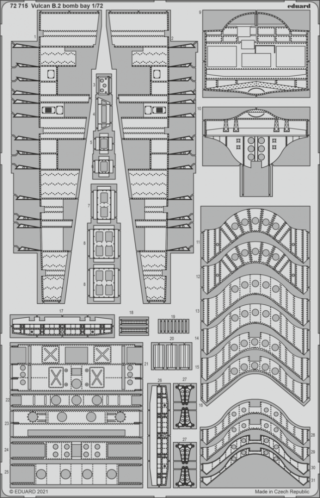 1:72 Фототравление Vulcan B.2 бомболюк - 72715