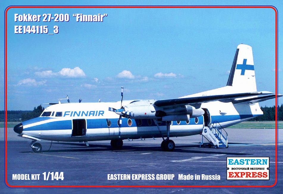 1:144 Сборная модель Пассажирский самолет Fokker F-27-200 (Finnair) - 144115-3