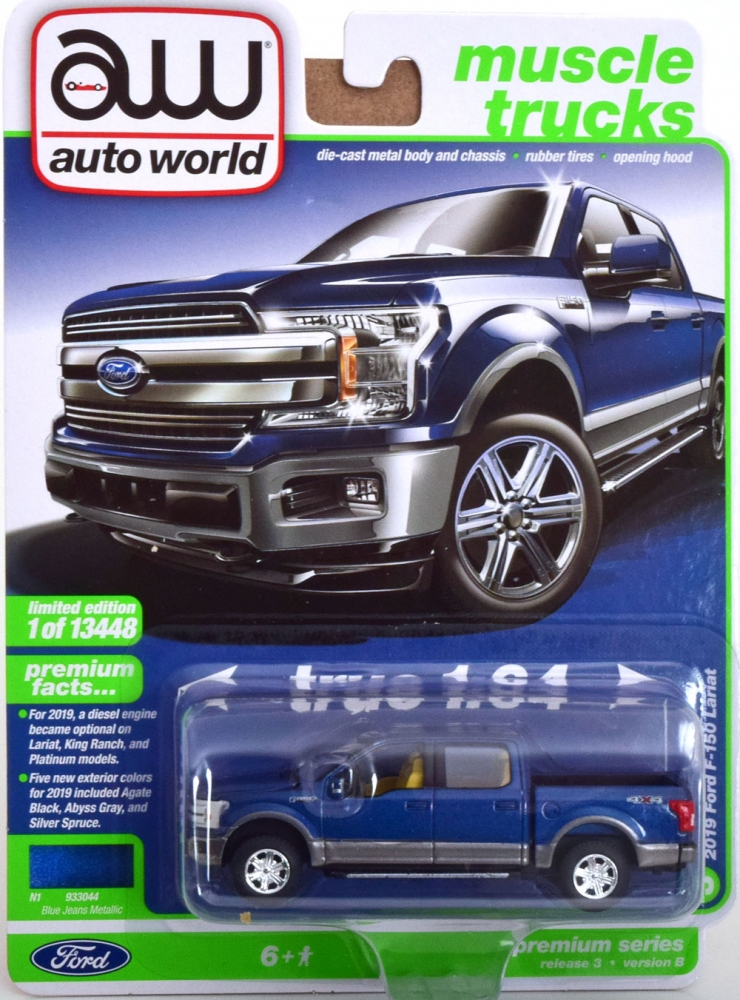1:64 FORD F-150 Lariat (2019), blue metallic - AW64322