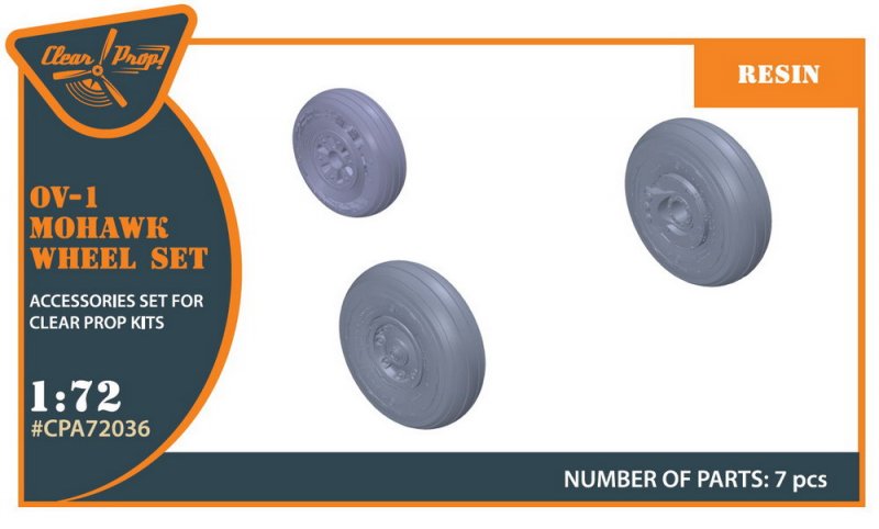 1:72 Колеса шасси OV-1 Grumman, Mohawk - CPA72036