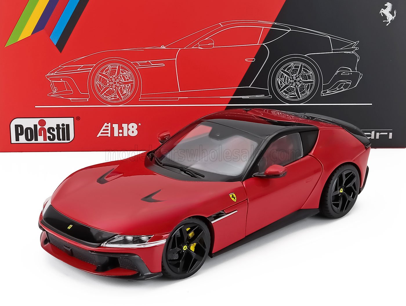 1:18 FERRARI 12cilindri (2024) - With Showcase - Numbered One By One, Rosso Corsa - Red - 18FE02010-HC