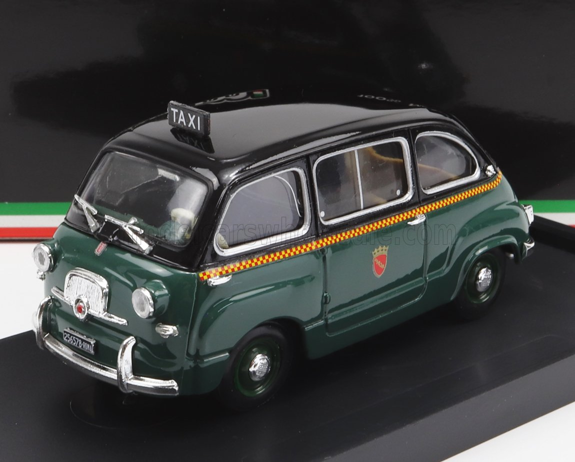 1:43 FIAT 600 MULTIPLA I SERIES TAXI ROMA (1956), GREEN BLACK - R251C-UPD-2023