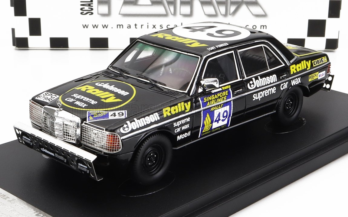 1:43 MERCEDES-BENZ E-class 280e N49 2nd Rally London - Sidney Marathon (1977) T.fowkes - P.o'gorman, black - MXR41302-022