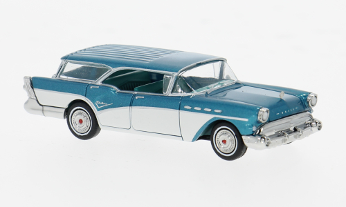 1:87 BUICK Century Caballero (1957), dark turquoise/white - 18180