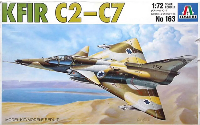 1:72 Сборная модель Самолет C-7 KFIR - 0163-X1