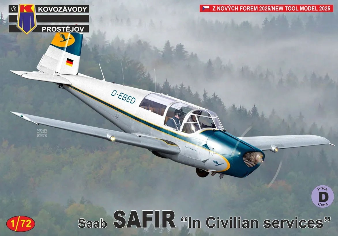 1:72 Сборная модель SAAB Safir „In civilian services“ - KPM0522