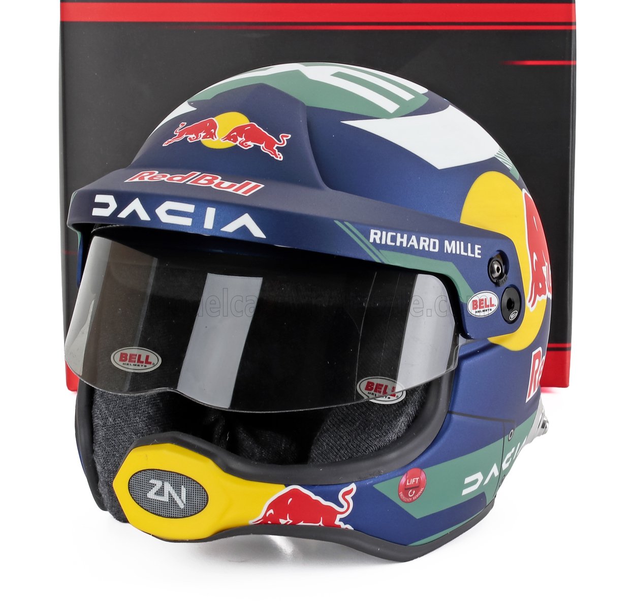 1:2 BELL HELMET Casco Helmet Sebastian Loeb Team The Dacia Sandriders №219 Rally Dakar (2025), Blue Yellow Red - 4100342