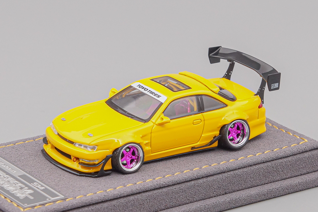 1:64 NISSAN Silvia S14 GT-SPEC V1 Seiji Ookawara, yellow - MOT64S14021N