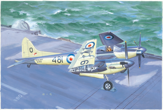 1:48 Сборная модель Самолет De Havilland Sea Hornet NF.21 - 02895