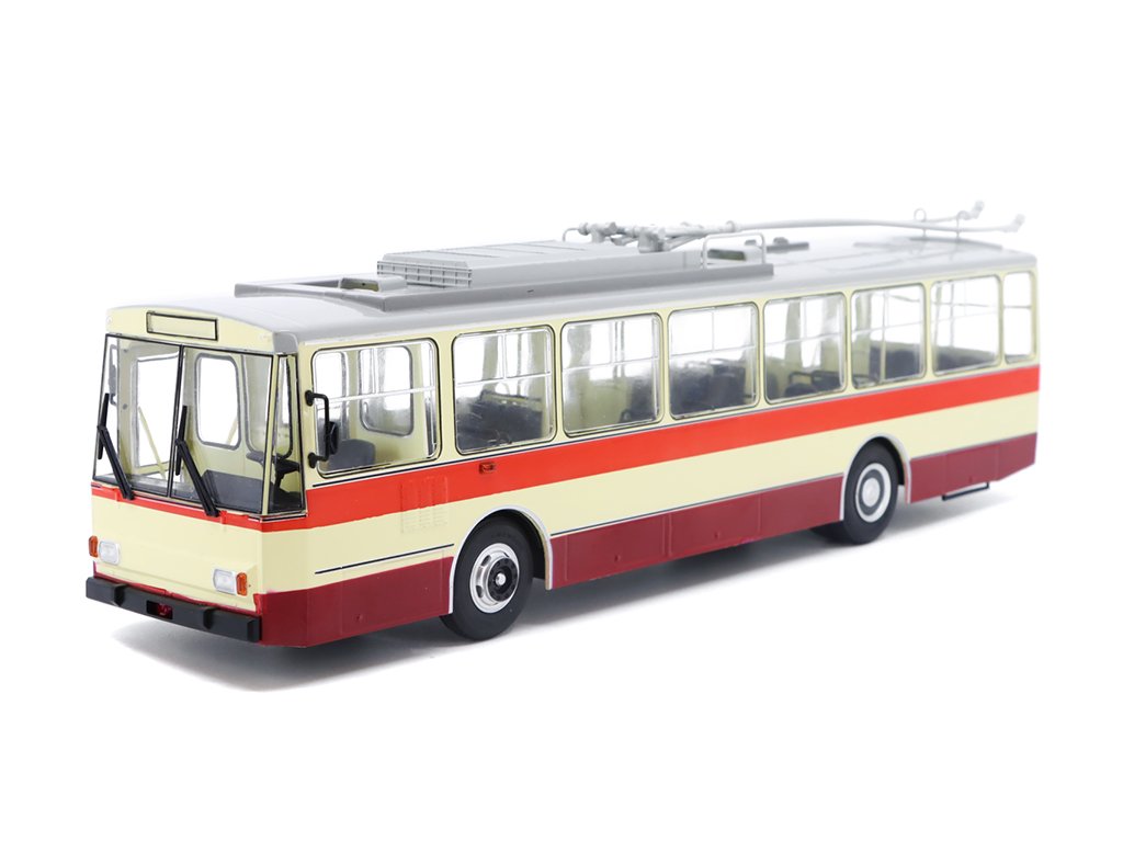 1:43 Троллейбус SKODA 14TR, бежевый / красный - 103663