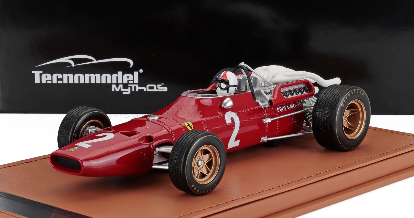 1:18 FERRARI F1 312 F1-67 №2 Italy Gp (with Pilot Figure) (1967) Chris Amon, Red - TMD18-314C