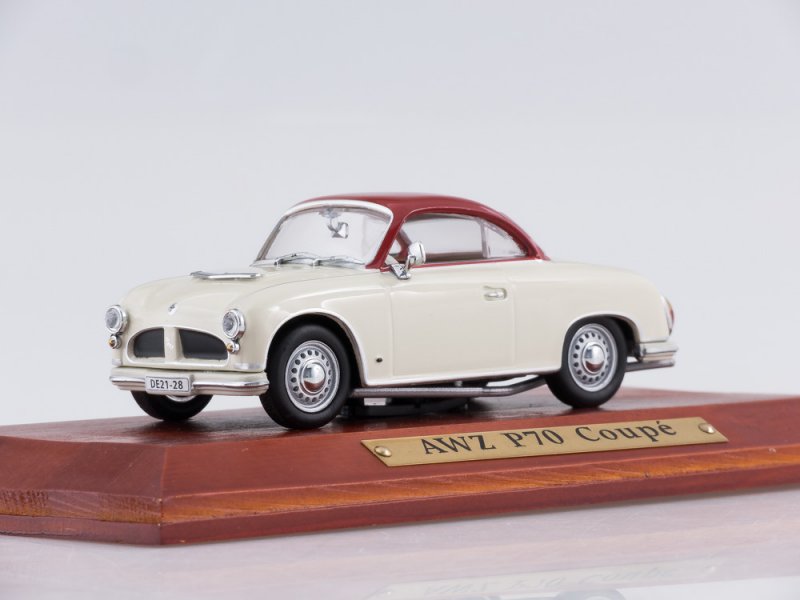 1:43 AWZ P70 Coupe (1955), white / burgundy - 7130116