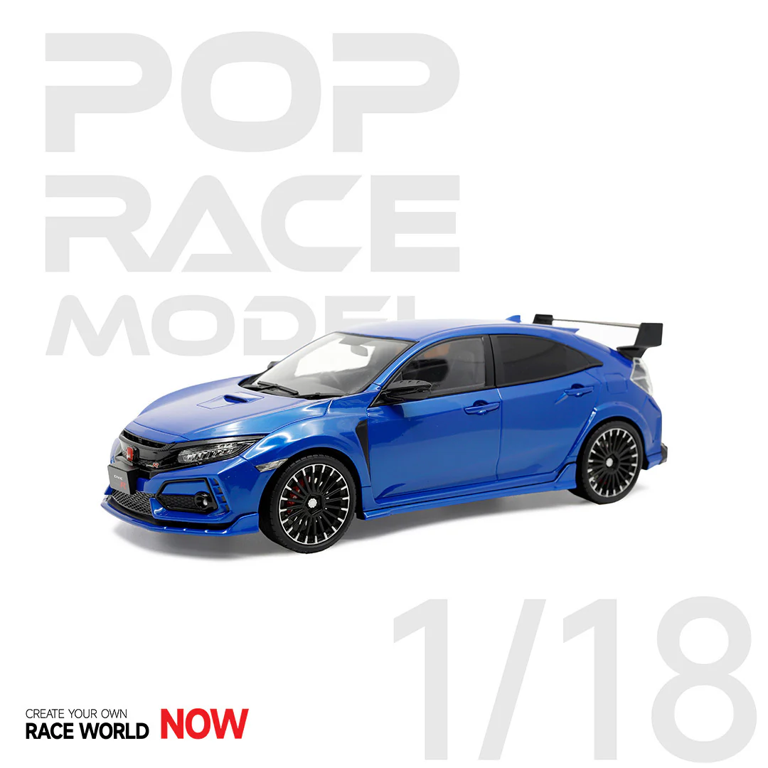 1:18 HONDA FK8 Mugen Civic Type R, Blue - PR18-FK8M-BL01
