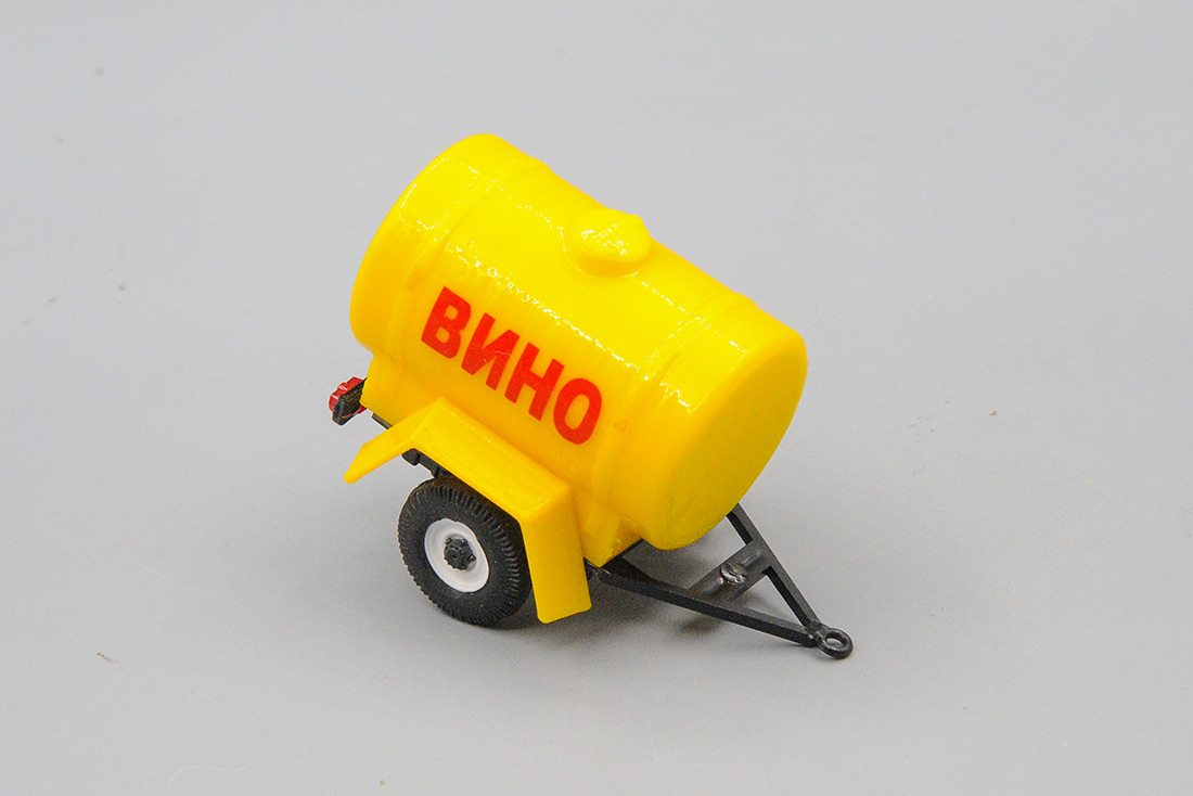 1:43 Прицеп-бочка, Вино, желтый - 159956