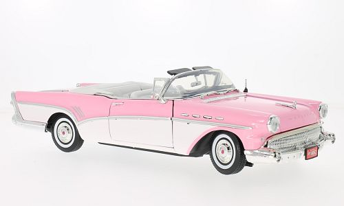 1:18 Buick Roadmaster Convertible 1957, pink / white - MOM73152PINK