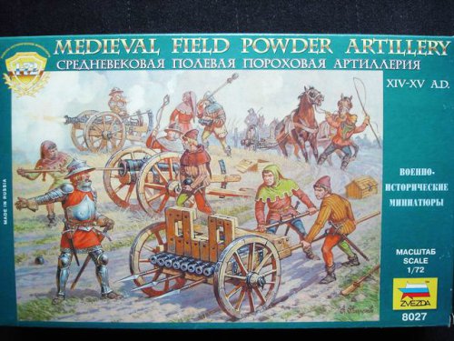 1:72 Сборная модель Средневековая полевая пороховая артиллерия - 8027
