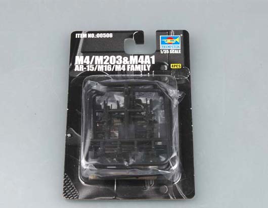 1:35 Сборная модель Американский автомат AR15/M16/M4 M4/M203&M4A1 - 00506