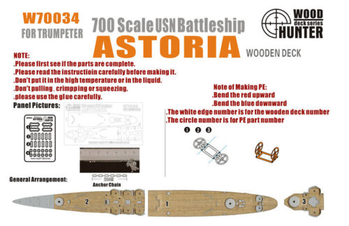 1:700 Набор деталей WWII USN Heavy Cruiser Astoria - W70034