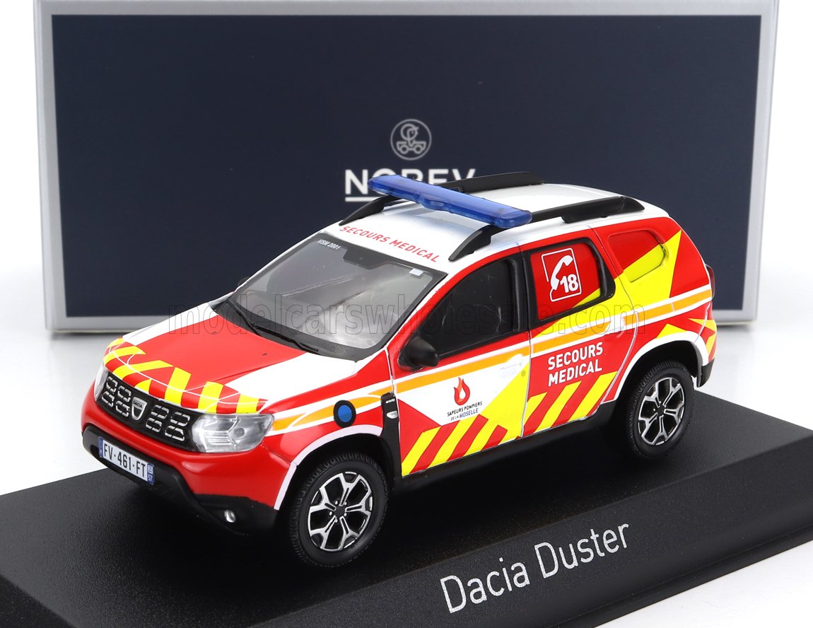 1:43 DACIA Duster Sapeurs Pompiers 57 Medical (2020), Red Yellow - 509050