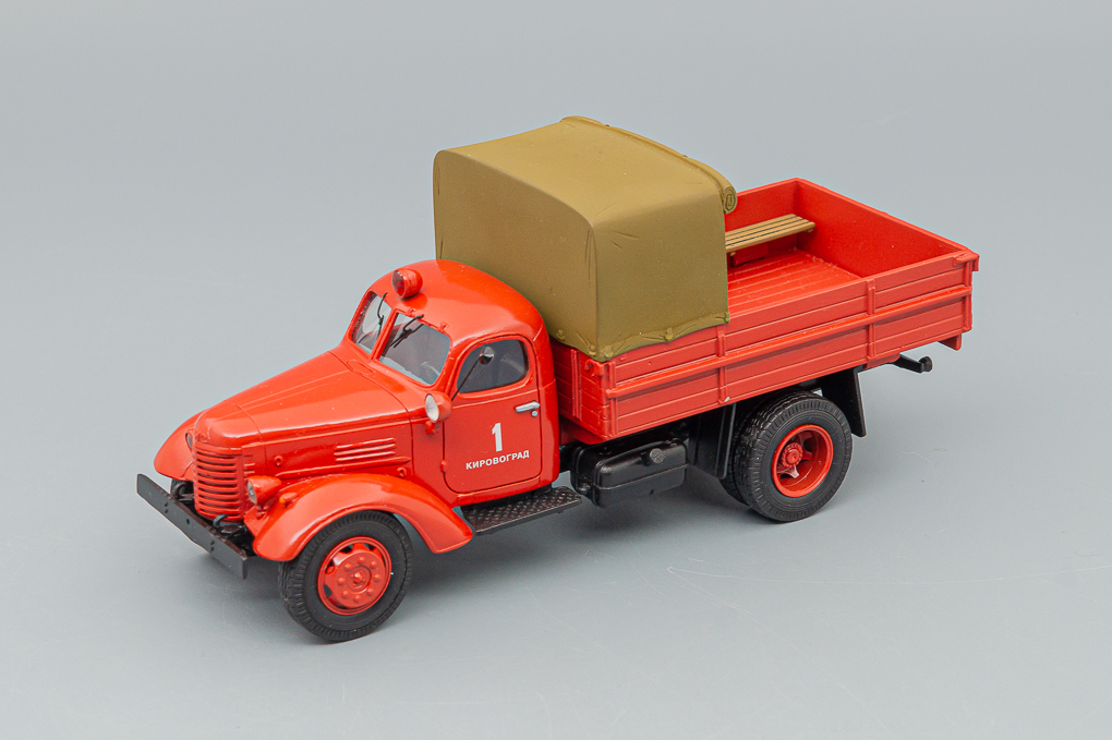 1:43 ЗИS 150 бортовой с полутентом пожарный № 1 Кировоград, красный - ALF31