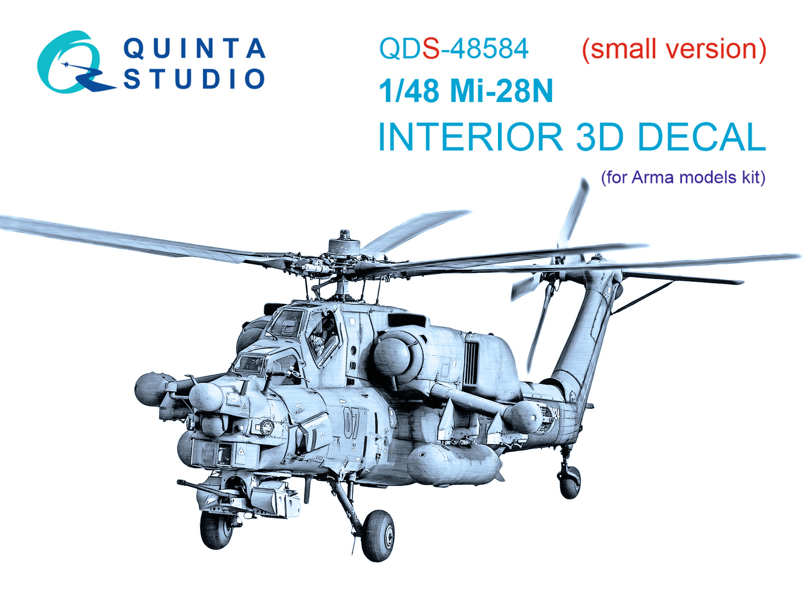 1:48 3D Декаль интерьера кабины Ми-28H (Arma Models) (малая версия) - QDS-48584