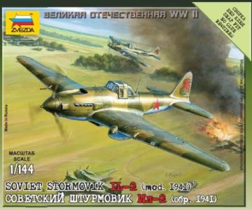 1:144 Сборная модель Советский самолет Ил-2 НС-37 - 6125