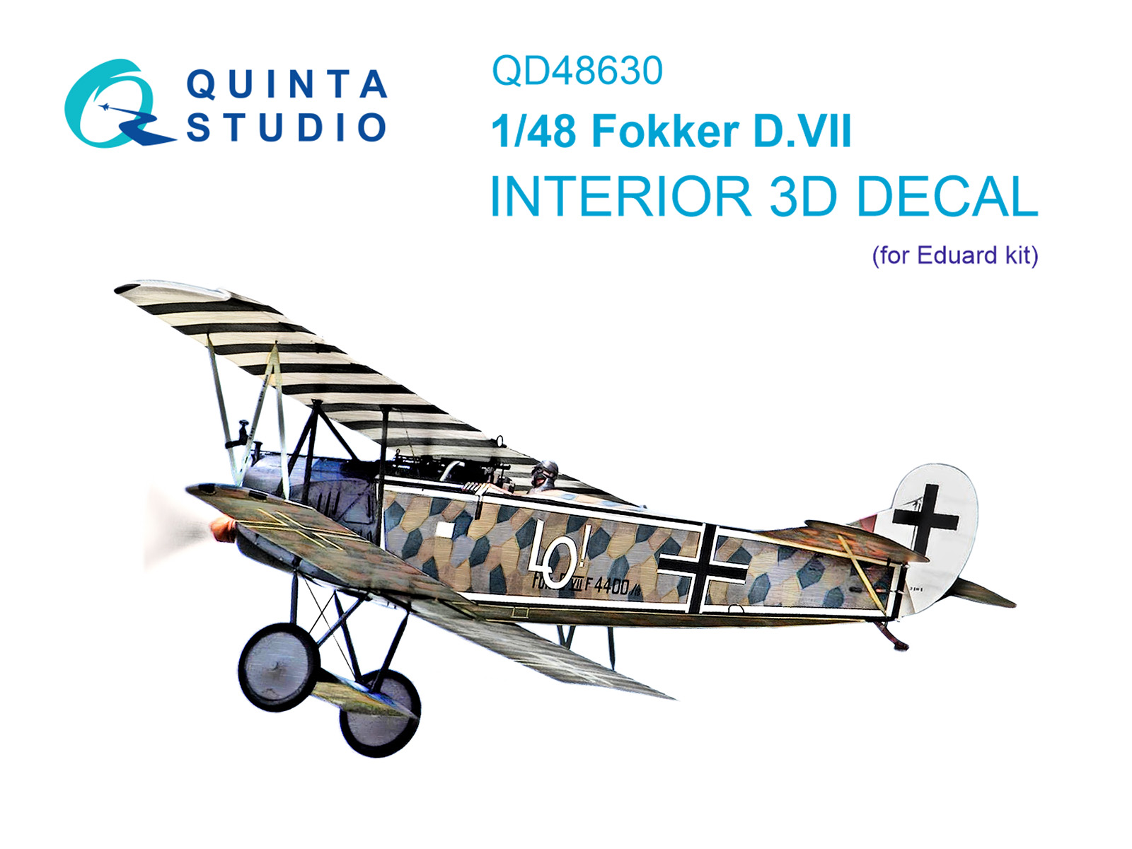 1:48 3D Декаль интерьера кабины Fokker D.VII (Eduard) - QD48630