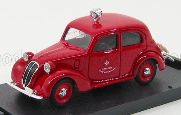 1:43 FIAT 508c 1100 Berlina Vigili Del Fuoco 1937 - Fire Engine - Fire Men Feuerwehr, Red - R063