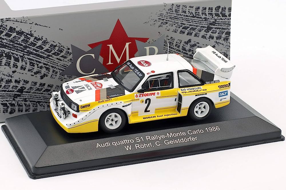 1:43 AUDI Quattro Sport E2 Night Version #2 4th Rallye Monte Carlo 1986 Walter Röhrl, Christian Geistdörfer - WRC003B