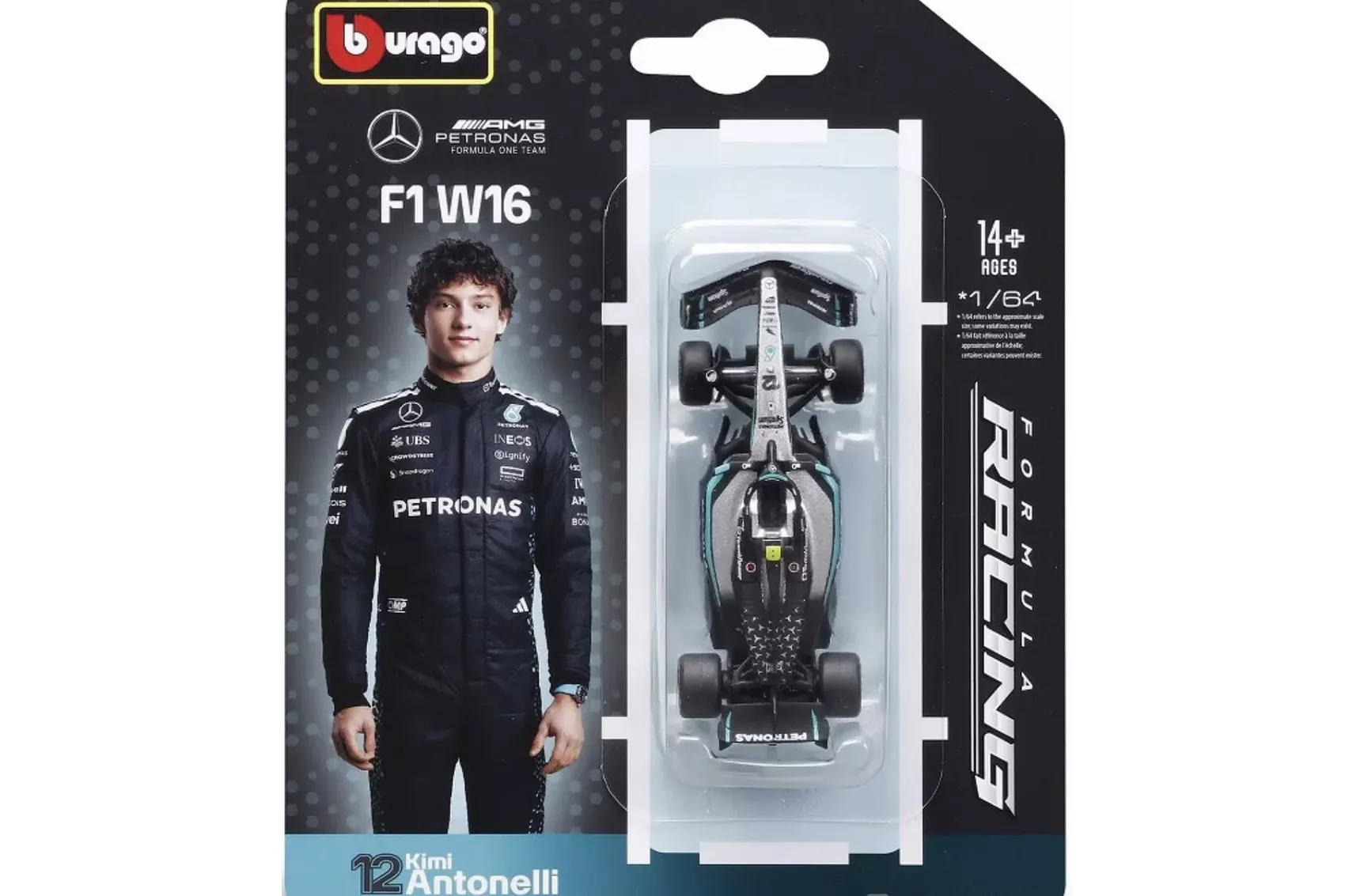 1:64 MERCEDES-BENZ  AMG F1 W16 E Performance №12 Formula 1 Kimi Antonelli (2025) - 18-58002 #12