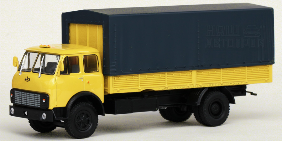1:43 Минский 53352 бортовой с тентом (1977-1990), желтый - H2970