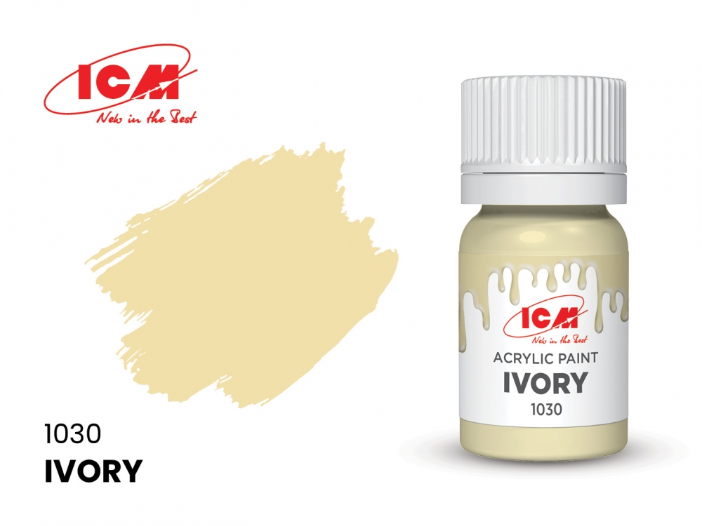 Краска для творчества, 12 мл, цвет Слоновая кость(Ivory) - C1030