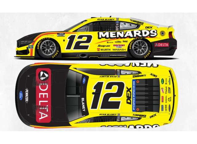 1:64 Ford Mustang #12 Ryan Blaney *Menards/Delta*, yellow/black 2026 - C122661MENRB