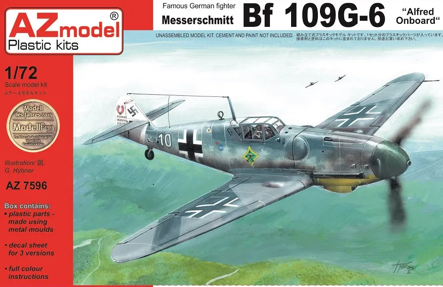 1:72 Сборная модель Самолет Messerschmitt Bf-109G-6 - AZ7596
