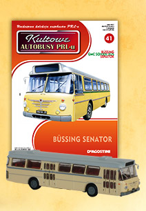 1:72 BUSSING Senator, Kultowe Autobusy PRL 41, бежевый / серый - kulA041