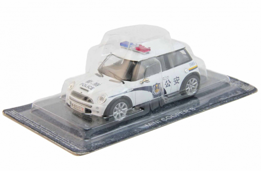 1:43 MINI Cooper S Полиция Китая, Полицейские Машины Мира XX, белый - PCWXX
