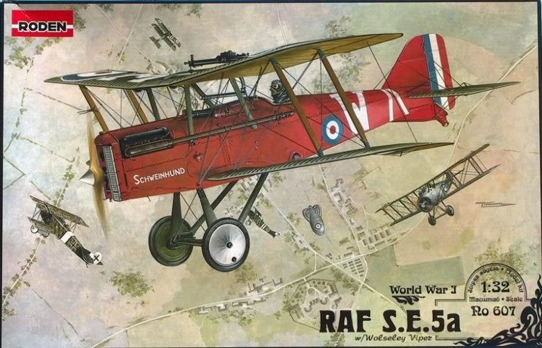 1:32 Сборная модель Британский истребитель Royal Aircraft Factory S.E.5a - 607