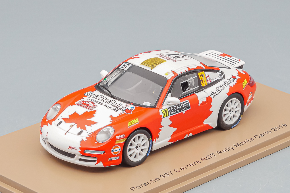 1:43 PORSCHE 911 997 Carrera Rgt Team Clearwater Design Racing #57 Rally Montecarlo 2019 I.Crerar - C.Kroner, white - S5989-X1