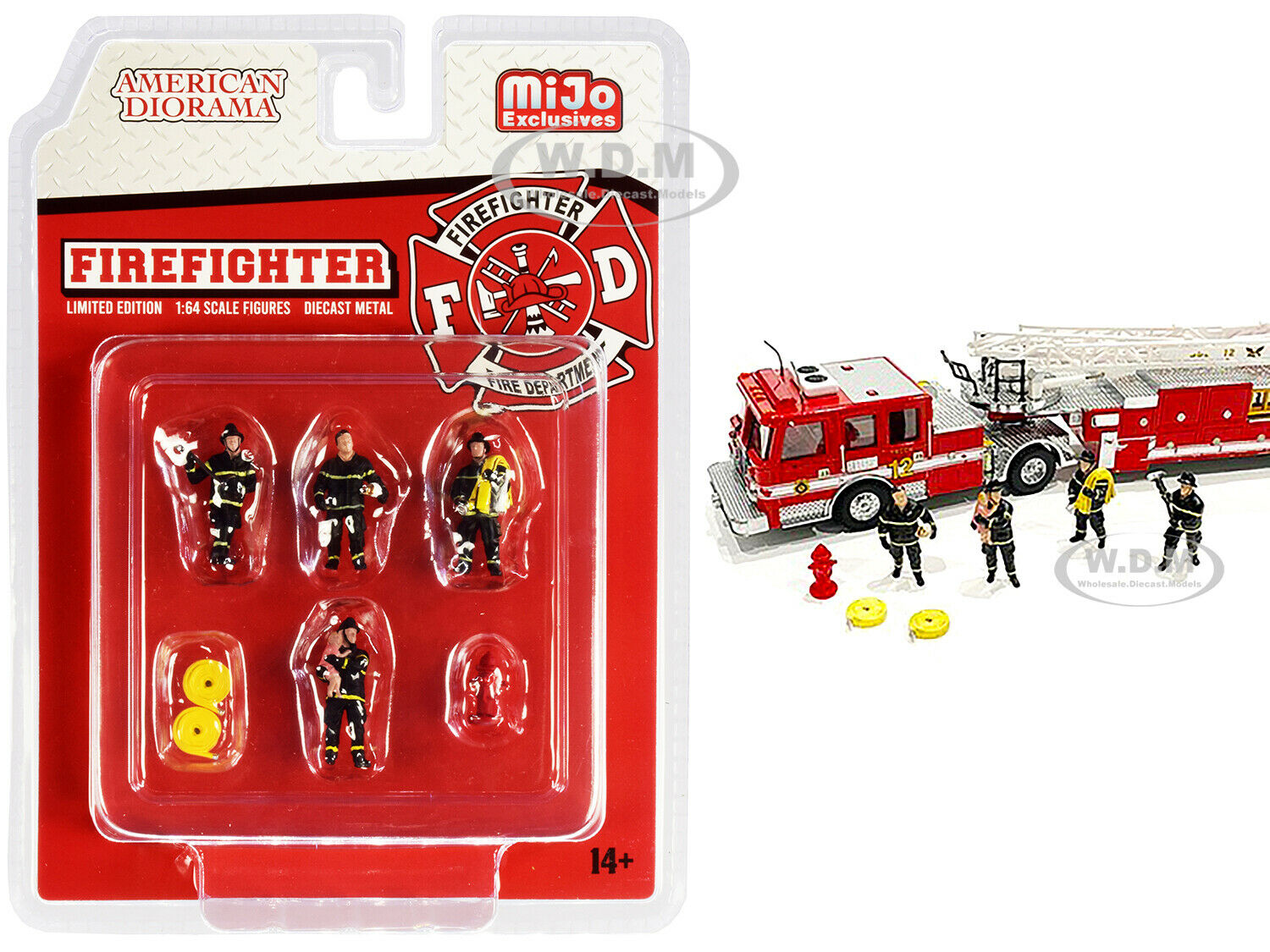 1:64 Figures Firefighters Set Limited - 64686