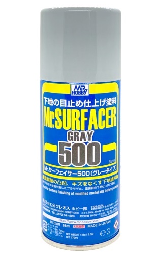 Краска грунтовка в баллончиках Mr.Surfacer Spray Gray 500, 170мл. - B-510