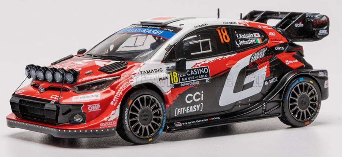 1:43 TOYOTA Yaris GR WRC Rally Hybrid Team Toyota Gazoo Racing WRT №18 Rally Monte Carlo (2026) Takamoto Katsuta - Aaron Johnston - RAM1025D