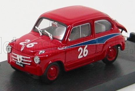 1:43 FIAT 600 ABARTH 750 №26 MILLE MIGLIA (1956) D.COGNA, RED - R304
