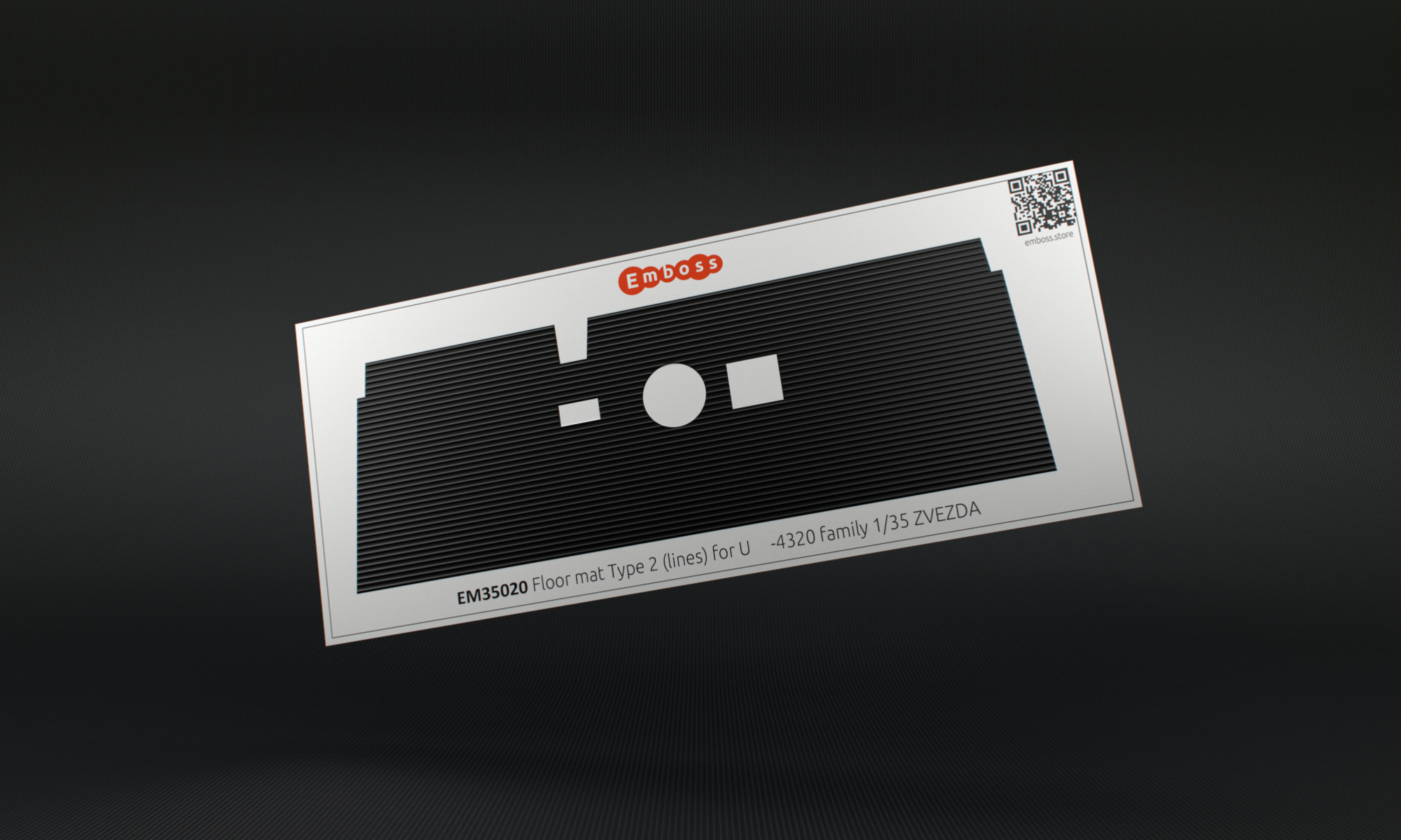 1:35 Декаль Коврик 'линии' в кабину Уральский-4320 для моделей Звезда - EM35020