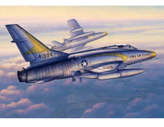 1:48 Сборная модель Самолет  F-100C 'Супер Сейбр' - 02838