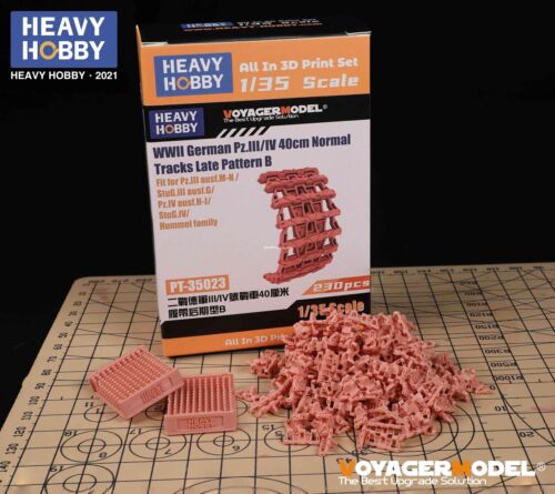 1:35 WWII German Pz.III/IV 40cm Normal Tracks Late Pattern B (Fit for Pz.III ausf.M-N /StuG.III ausf.G/Pz.IV ausf.H-J/StuG.IV/Hummel family ) - PT35023
